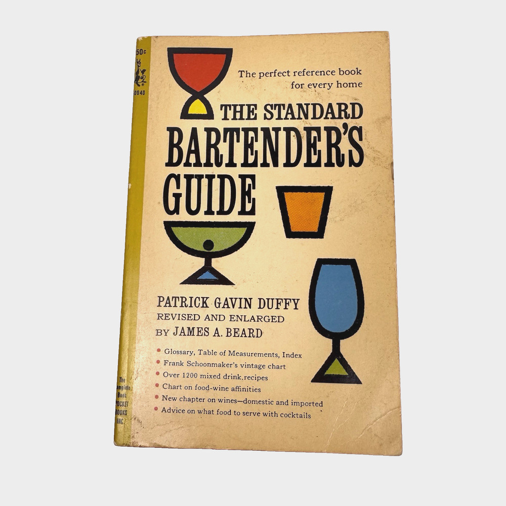 The Standard Bartender's Guide by: Patrick Gavin Duffy Pocket Books MCM Bar Must